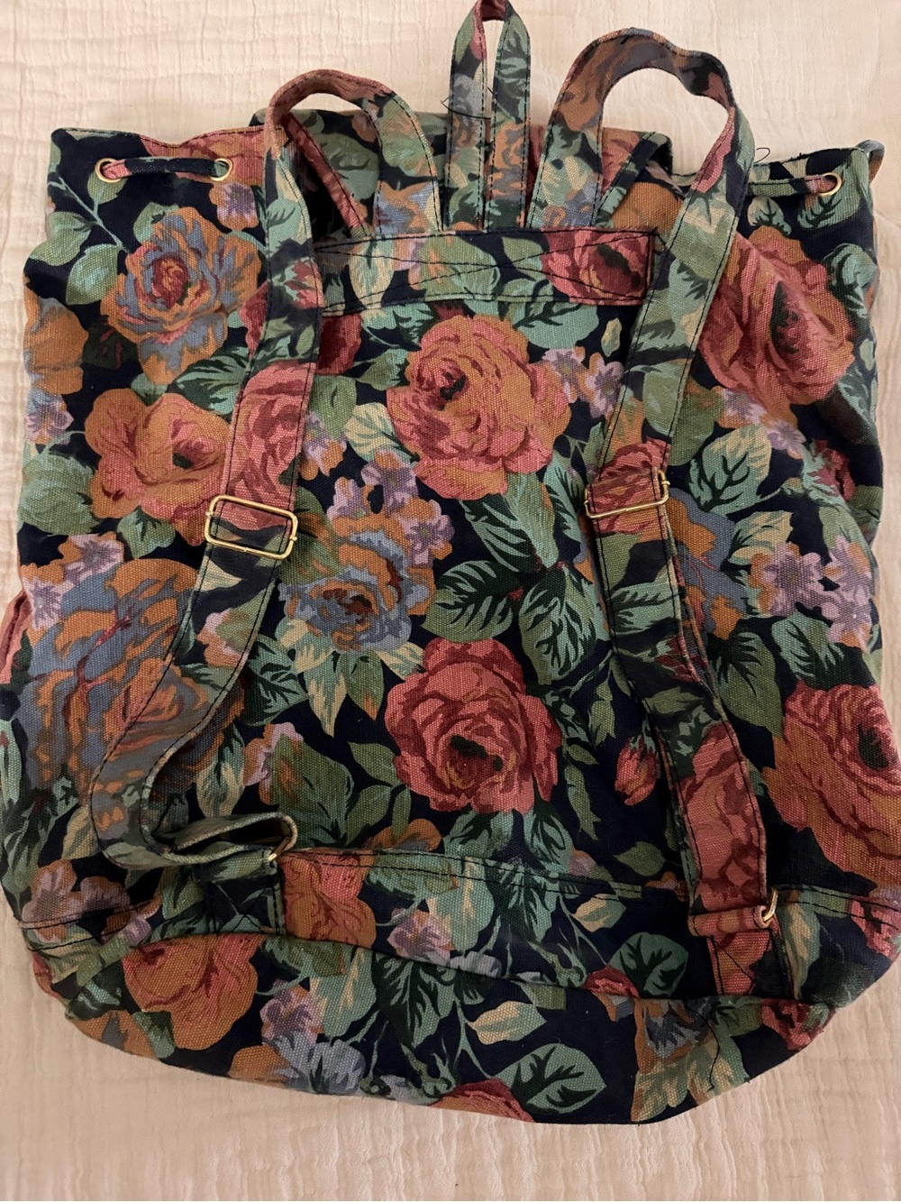 Gitano Floral Canvas Drawstring Backpack - Multicolor - Picture 2 of 10